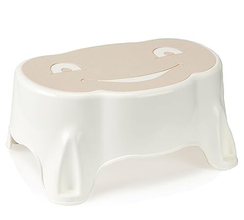 THERMOBABY - Marche pied pour enfant BABYSTEP - A partir de 24 mois et convient aux adultes jusqu'à 150 kg - Marron Glacé - Fabriqué en France