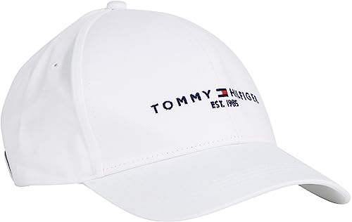 Tommy Hilfiger Casquette Homme TH Established Casquette De Baseball, Blanc (White), Taille Unique