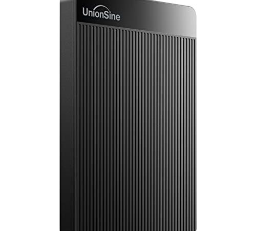 UnionSine Disque Dur Externe Portable 1To Ultra-Mince 2.5" USB 3.0, SATA, Stockage HDD pour PC, Mac, Ordinateur de Bureau, Ordinateur Portable, Wii U, Xbox, PS4 (Noir) HD2510