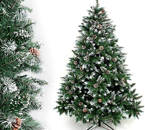 Yorbay Sapin de Noël Artificiel avec Support de Fer 120cm - 240cm Sapin Artificiel pour Décoration Noël (180cm)