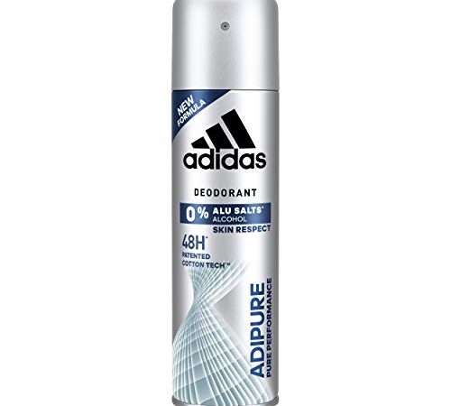 Adidas - Déodorant Anti-Transpirant pour Homme Adipure - 100% Performant - Anti-Traces Blanches - Protection 48 Heures - Xl 200ml