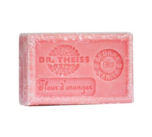 Dr. Theiss Savon de Marseille Fleur d’Oranger | Beurre de Karité Bio et Huile d’Olive Bio | Authentique Savon de Marseille, 125g