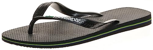 Havaianas Brasil Logo Mixte, Noir ( Black/Black), 43/44