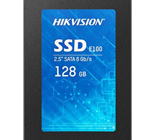 Hikvision E100 SSD Interne 128Go, 2.5 Pouces, SATA III, 3D NAND jusqu'à 550 Mo/s