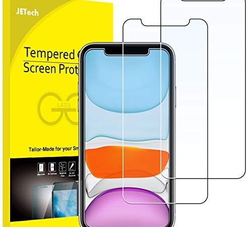 JETech Protection d'écran pour iPhone 11/ XR 6,1 Pouces, Film de Verre Trempé, Lot de 2