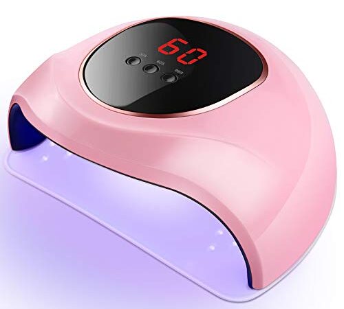 Lampe UV LED Ongles Gel 24W Portable Lampe UV Sèche Ongles Séchage Rapide avec 30 LEDs, Grand LCD Ecran, 3 Minuteries 30/60/99s,Base Amovible Machine Automatique Pour Vernis Semi Permanent