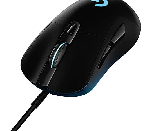 Logitech G403 Souris Gamer Filaire, 25 600 PPP, RVB Gaming, Ultra-Léger, Poids Ajustables, 6 Boutons Programmables, Mémoire Intégrée, Batterie Longue Durée, PC/Mac, Noire