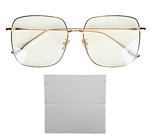 Lunettes Ordinateur Anti Lumière Bleue, Lunettes de cadre en métal Lunettes Ordinateur Lunettes pour Ordinateur Anti fatigue Oculaire Filtre Monture de Lunettes Anti Fatigue oculaire