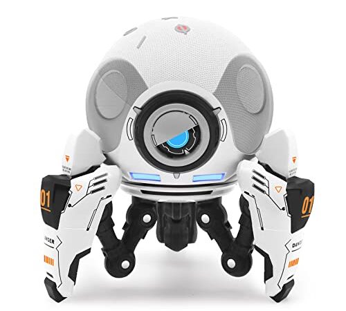 Madatop Support Echo Dot(4e/5e Génération), Compatible avec HomePod Mini Stand, Forme de Robot Support de Haut-Parleur de Bureau Alexa, Convient pour la Cuisine, la Salle de Bain et la Chambre