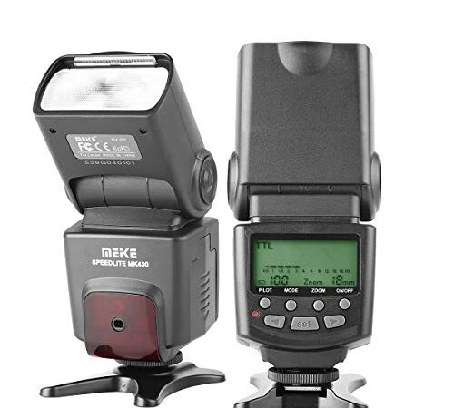 Meike MK430 TTL Flash Speedlite Compatible avec Nikon D7100 D5300 D5200 D3500 D3100 D600 D800 D3200 D90 D80 D300 D7500 D780, etc.