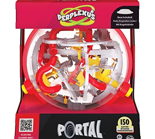 PERPLEXUS - PERPLEXUS PORTAL - Labyrinthe Parcours 3D Avec 150 Défis, 50 Portails Et 3 Boutons Extérieurs - Jeu d'Action et Réflexe - Casse tete enfant - Vertus Pédagogiques - Jouet Enfant 8 Ans et +