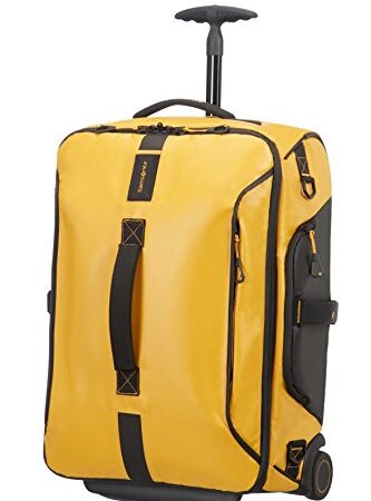 Samsonite Paradiver Light - Sac de Voyage/Sac à Dos avec 2 Roulettes S, 55 cm, 51 L, Jaune (Yellow)