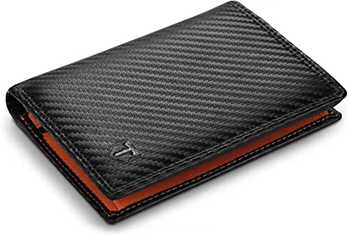 TEEHON® Portefeuille Homme en Cuir Véritable Porte-Monnaie avec Blocage RFID/NFC 13 Porte Carte Crédit, 2 Compartiment à Billets, Classique Porte Feuille Poche à Monnaie avec Boîte Cadeau- Noir