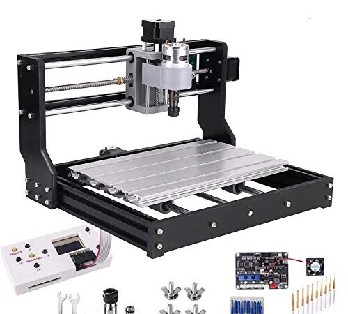 Version De Mise à niveau CNC 3018 Pro GRBL Commande DIY Mini CNC, Mcwdoit Graveur De Routeur à Bois Avec Contrôleur Hors Ligne + 5mm ER11 PCB + 20 PCS 3.175MM Bits