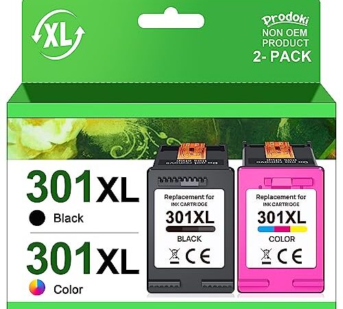 301XL Cartouches d'encre Remplacement pour Cartouche HP 301 XL Noir et Couleur pour Encre HP 301XL pour HP DeskJet 1000 1050 2050 2510 Envy 4500 4502 5530 OfficeJet 2620 4630 4632