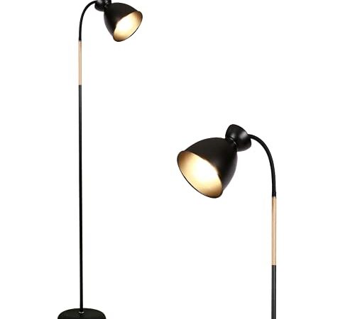 Anten Giraffe | Lampadaire Sur Pied Pivotant Noir | Douille E27 MAX 60W | Hauteur 159CM | Lampe Sur Pied De Salon Chambre | 1 1 Ampoules | Lampadaire rétro en métal | Sans Ampoules