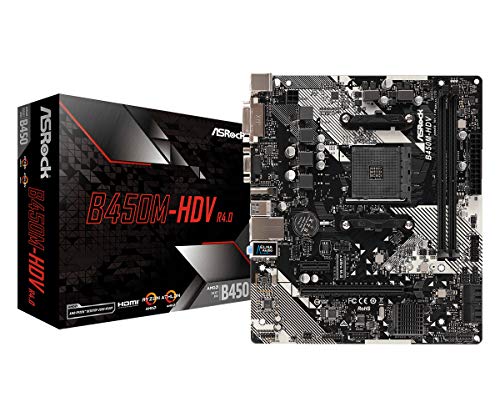 ASRock B450M-HDV R4.0, AMD B450-Mainboard - Sockel AM4