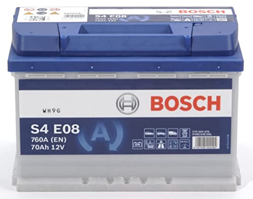 Bosch Automotive S4E08 - Batterie Auto - 70A/h - 760A - Technologie EFB - adaptée aux Véhicules avec Start/Stop - 27.8 x 17.5 x 19 cm