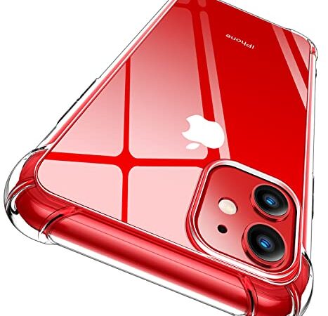 CANSHN Coque pour iPhone 11, [Protection de Norme Militaire][Anti-Jaunissement] Housse Étui de Protection en Silicone Antichoc avec Coins en TPU Souple pour iPhone 11 - Transparent