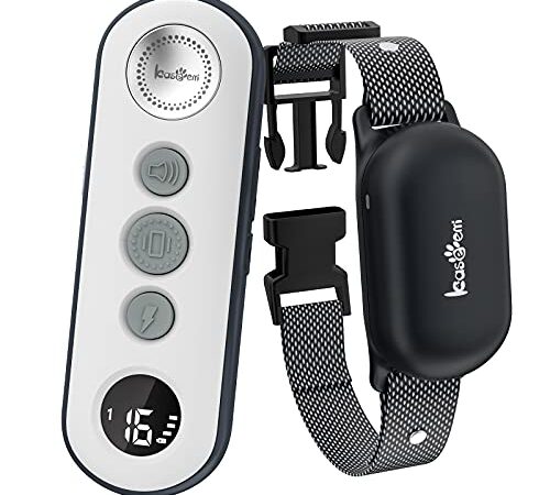 Collier De Dressage pour Chien - Collier Rechargeable Électrique Chiens avec Portée 900 Mètres et 3 Modes - Bip/Vibration/Choc,Choc16 Niveaux Ajustables,Étanche IPX7, pour Chiens3.5-55kg