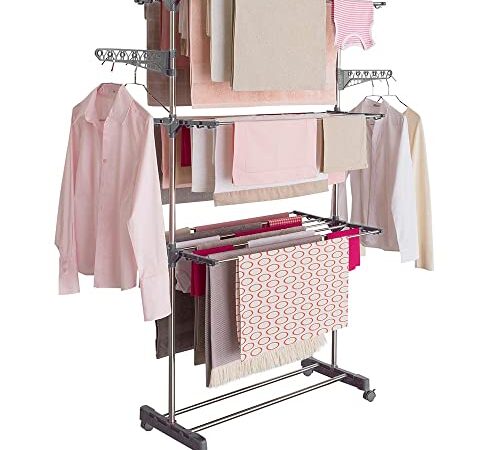 FACILITYS - Séchoir Kit&Dry étendoir à Linge Pliable 3 Niveaux