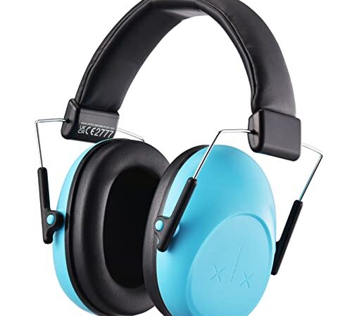 Hiear Casque Anti Bruit Enfant, Casque Pliable Réglable Confortable, avec Une Atténuation de SNR 28dB, Garcon et Fille Âge 3-16 Years,Casque Anti-Bruit pour Milieu Bruyant ou Stressant