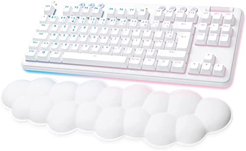 Logitech G715 clavier gamer sans fil avec éclairage LIGHTSYNC RVB, technologie LIGHTSPEED, switches Tactile (GX Brown) et repose-poignets, compatible PC et Mac