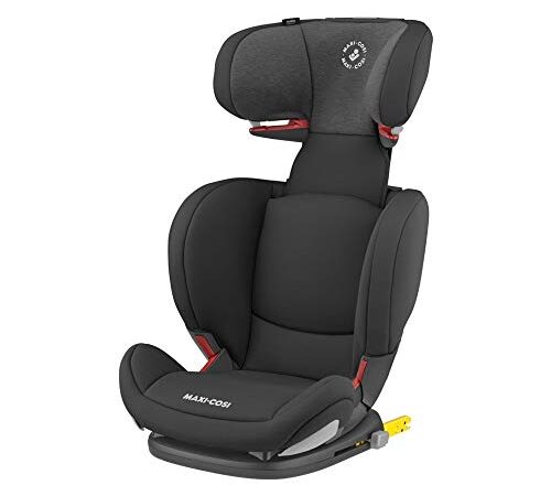 Maxi-Cosi RodiFix AirProtect, Réhausseur Voiture Enfant, 15 - 36 kg, 3.5 - 12 Ans, Siège Auto ISOFIX Inclinable, Appui-tête/Dossier Réglable, Protection Latérale, Bouclage Rapide, Authentic Black