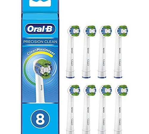 Oral-B Precision Clean Lot de 8 brossettes de rechange pour brosse à dents électrique avec poils CleanMaximiser pour un soin dentaire optimal