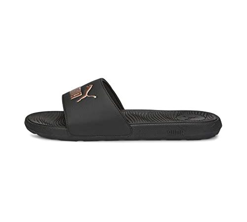 PUMA Women's Fashion Shoes COOL CAT 2.0 WNS Slide Sandal, PUMA BLACK-ROSE GOLD, 39