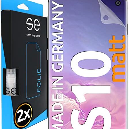 S.E pour Protection Ecran Samsung S10 Film Protection S10 d'écran Antireflet - 2x Films en SET, Protection Ecran S10 Mat comme alternative au anti-reflet Verre Trempé Samsung Galaxy S10