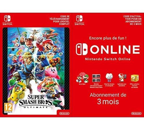 Super Smash Bros. Ultimate [Switch Download Code] + Switch Online 3 Months [Download Code]