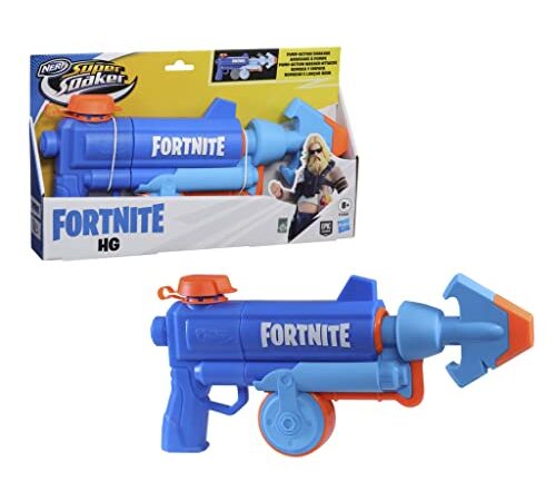 Super Soaker 5010993898794 Nerf Fortnite HG Water Blaster, Pump-Action Soakage, Outdoor Summer Games for Teens, Adults, Multi