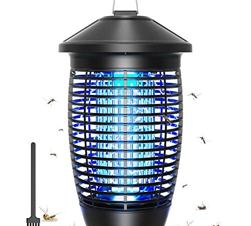 TMACTIME Lampe Anti Moustique 4500V 20W UV Tueur d'Insectes Électrique Lampe avec Crochet Anti Insectes Mouche Répulsif Efficace Portée 100m² pour Intérieur et Exterieur