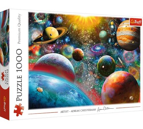 Trefl - Cosmos - 1000 Pièces, Soleil, Système de Planètes, Planètes, Univers, Adrian Chesterman, DIY Puzzle, Divertissement Créatif, Cadeau, Amuesment, Puzzles Classiques