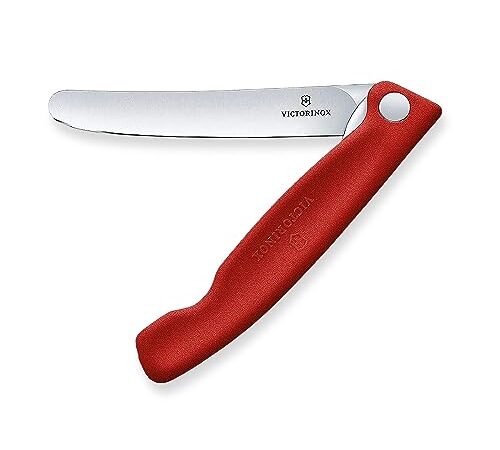 Victorinox Couteau Pliant Swiss Classic à Lame Dentelée 11 cm (Rouge)