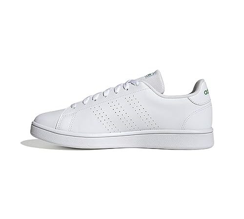 adidas Homme Advantage Baskets, Blanc Ftwr White Ftwr White Green, 42 EU