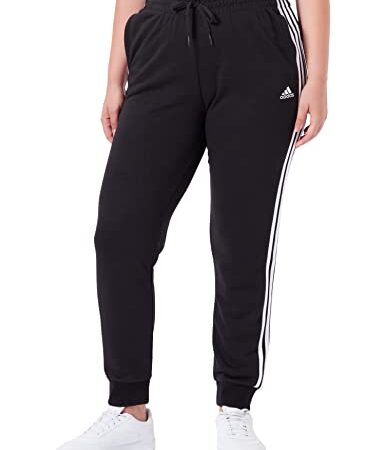 adidas W 3S FT C PT Pantalon Femme, Black/White, L