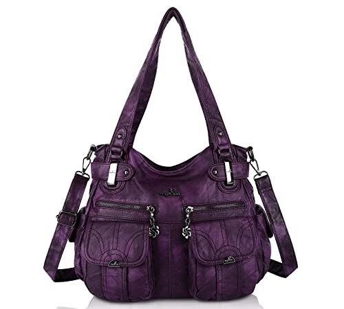 angel kiss Sac a Main Femme Sac Grand Sac à Main Multipoche PU Cuir Souple Dames Sac Messager Sac à Bandoulière Sacs à Main Pour Femmes