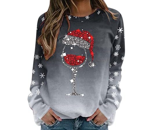 azaz Sweat Noel Femme Pull Noel Rigolo Femme Hiver Pull Noël Femme Drole Pull De Noel Femmes Pull Noel Moche Pull Noel Femmes Pull Noel Famille Noël Sweat Polaire Femme Hiver Chaud Sweatshirt