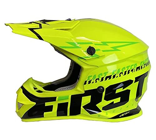 Casque de Motocross Enfant, K2 Lightning Bolt, Casque de Moto Enfant,Coque Polycarbonate, Norme ECER22-05 (S)