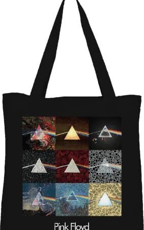 cotton division TOTE BAG PINK FLOYD «DARK SIDE OF THE MOON», REFERENCE : BWPIFLRBB002, NOIR, 38 X 40 CM