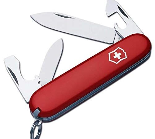 Couteau de poche Victorinox Recruit (10 fonctions, ouvre-boîtes) rouge