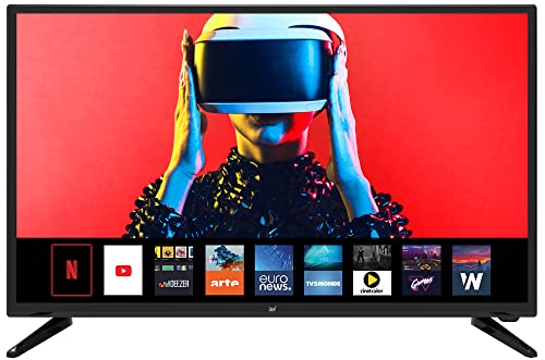 DUAL Smart TV LED 32'' (80cm) HD - WiFi - Netflix - Prime Video - SCREENCAST - 2xHDMI - 2xUSB PVR Ready - Sortie Casque Youtube