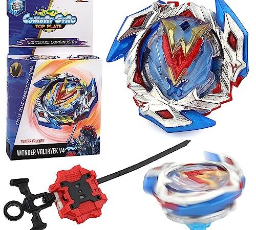 EBKCQ Toupie Beyblade Metal Fusion avec Lanceur, Gyro Métal Super Combat, Battle Jouets Classiques pour Enfants Adulte avec Lanceur, EnfantsAdolescents Et Enfants De Plus De 4 5 6 Ans