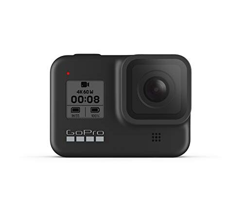 GoPro HERO8 Black - Caméra d'action numérique 4K à l'épreuve de l'eau avec stabilisation avancée, système à écran tactile et contrôle vocal hypersmooth - Live HD Streaming