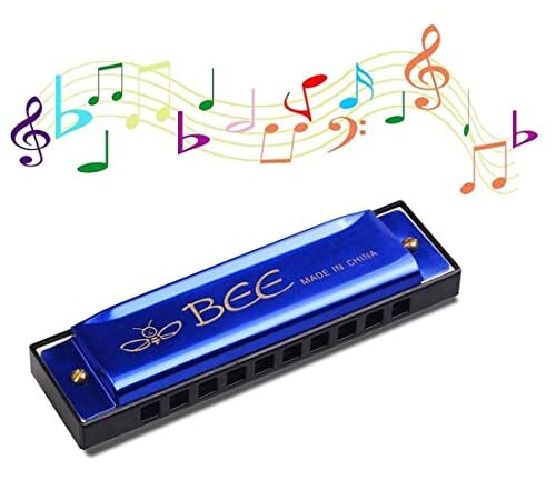 Harmonica, Harmonica Débutant, Harmonica Diatonique, Harmonica Professionnel, Harmonica Enfants, pour Débutants,Enfants,Étudiants,Adultes(10 Trous)