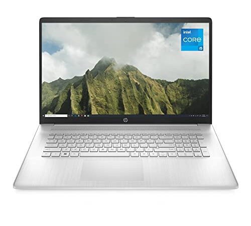 HP Laptop 17-cn2000sf PC Portable 17.3" FHD (Intel Core i5-1235U, RAM 16 Go, SSD 512 Go, AZERTY, Windows 11 Famille en Mode S) Argent naturel