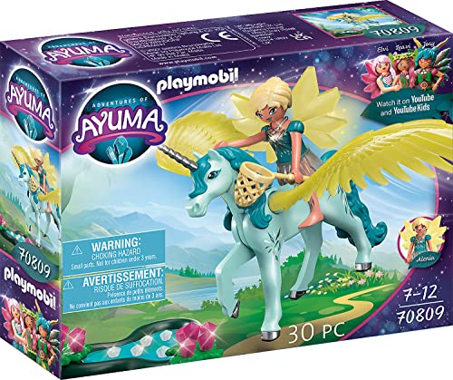 Playmobil 70809 Crystal Fairy avec Licorne - Adventures of Ayuma - avec Un Personnage, Un Animal Spirituel et Un Petit étang - Place à la Magie des fées - Histoire & Imaginaire - Dès 7 Ans