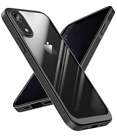 Quikbee Coque conçue pour iPhone XR, antidérapante, Transparente et de qualité Militaire Qui ne jaunit Pas, Coque Fine et Transparente pour iPhone XR 6,1 Pouces (Noir)